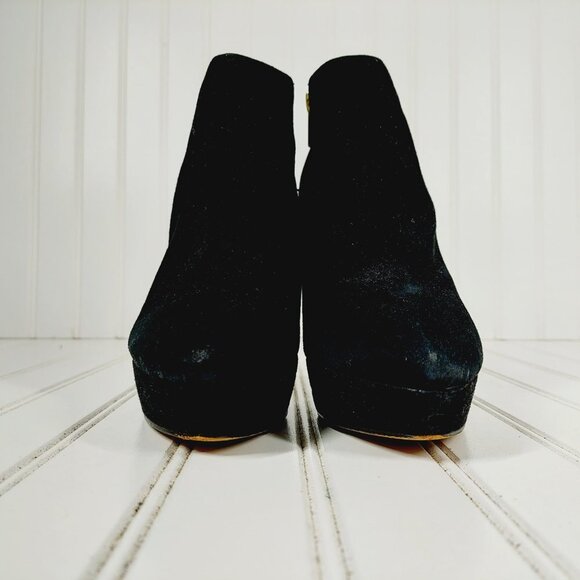 Aldo Suede Side Zip Platform Stilletto Heels Ankle  Booties  A22 - Picture 3 of 13